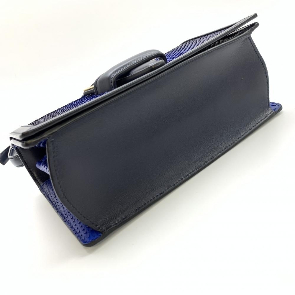 Loewe Barcelona Shoulder Bag Python Mini Leather … - image 5